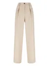 Antonelli Pleated Trousers In Neutral