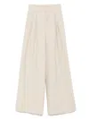 Antonelli Pleated Detail Casual Pants In Neutrals