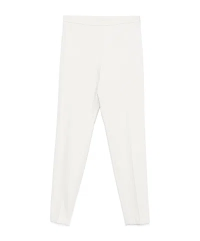 Antonelli Pleated Zipper Casual Pants In White