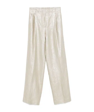 Antonelli Pleated Zipper Casual Pants In Neutral