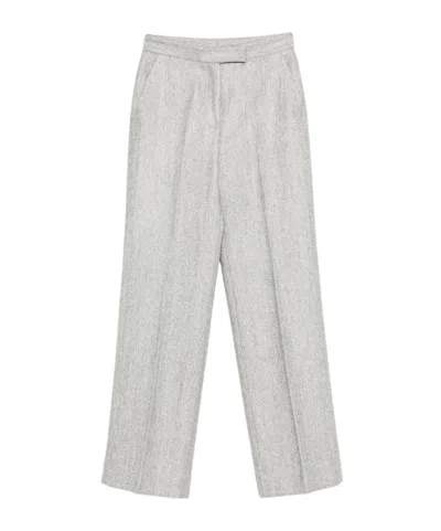 Antonelli Pleated Zipper Casual Pants In Gray