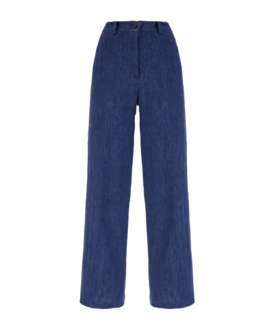 Antonelli Pleated Zipper Denim Pants