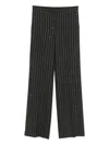 Antonelli Ponce Pinstripe Embellished Trousers In Gray
