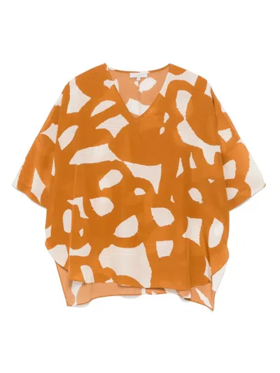 Antonelli Printed Blouse In Brown