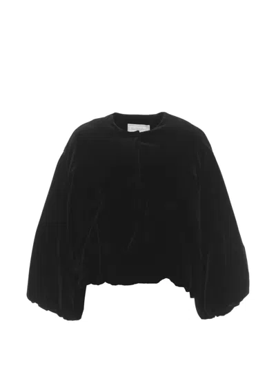 Antonelli Puff-sleeve Bomber Jacket In Black