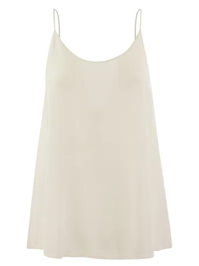 ANTONELLI PURE SILK TOP WITH LOOSE FIT AND U-NECKLINE
