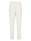 Antonelli Ivory Silk Pants In White