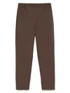 Antonelli Elastic Pleated Casual Pants In Brown