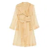 Antonelli Collar-buttoned Belted Trench Coat In Neutral