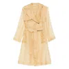 Antonelli Collar-buttoned Belted Trench Coat In Neutral
