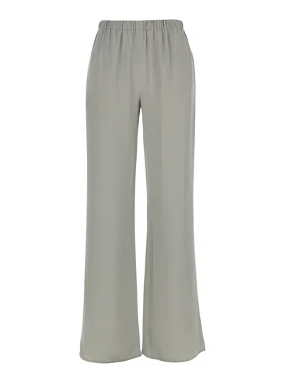 ANTONELLI 'RAPOLANO' CREEN PANTS WITH ELASTIC WAIST AND WIDE LEG