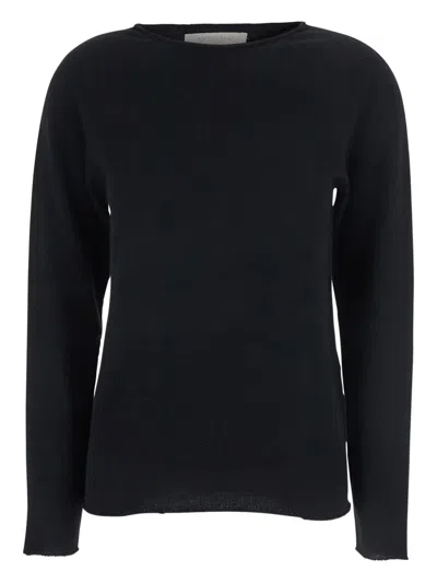 ANTONELLI RAW-EDGE LONG-SLEEVE SWEATER
