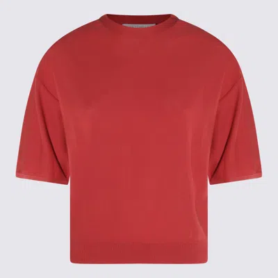 ANTONELLI ANTONELLI RED LINEN T-SHIRT