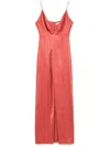 Antonelli Deep V-neck Evening Dress With Spaghetti Straps