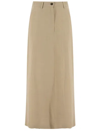 Antonelli Refined Midi Skirt With Side Slits
