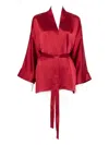 Antonelli Relaxed-fit Red Jacket With Matching Belt In Red