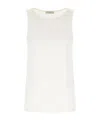 Antonelli Ribbed Elastic Vest In White