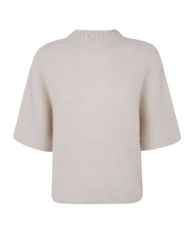 Antonelli Ribbed Knit Sweater In White