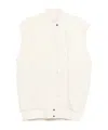 Antonelli Ribbed Sleeveless Vest In White