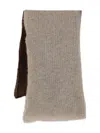 Antonelli Ribbed Wool Scarf With Two-tone Design