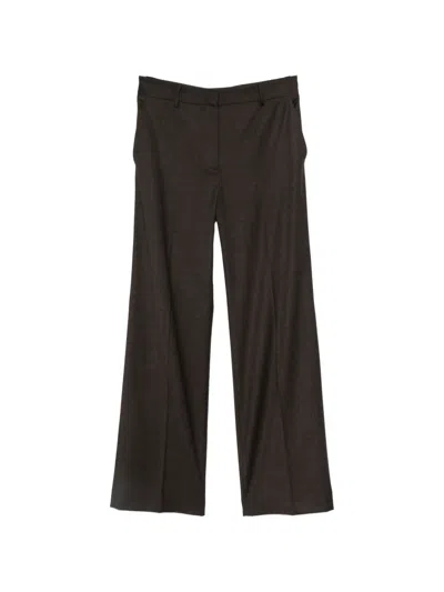Antonelli Robinia Pressed-crease Wide-leg Trousers In Brown