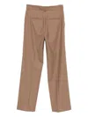 Antonelli Pantaloni Kaki A Gamba Dritta Con Tasche Laterali In Brown