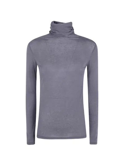 Antonelli Roll-neck Long-sleeved Sweater In Grey