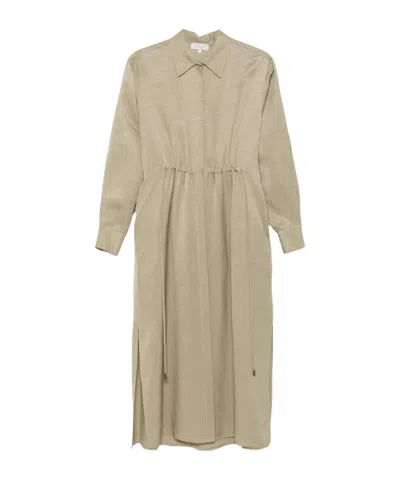 Antonelli Rope-drawstring Dress In Brown