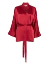 Antonelli Relaxed-fit Red Jacket With Matching Belt In Red