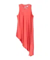 Antonelli Round-neck Asymmetric Blouse In Pink