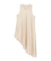 Antonelli Round-neck Asymmetric Blouse In Neutral