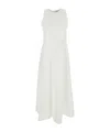 Antonelli 'monsen' Whote Crewneck Sleeveless Dress In White