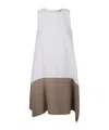 Antonelli Round Neck Polka Dot Dress In Multi