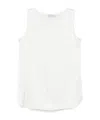 Antonelli Round-neck Satin Vest In White