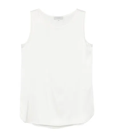 Antonelli Round-neck Satin Vest In White