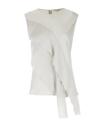 Antonelli Round-neck Sleeveless Blouse In White