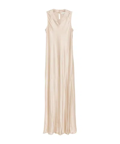 Antonelli Round-neck Sleeveless Dress In Neutral