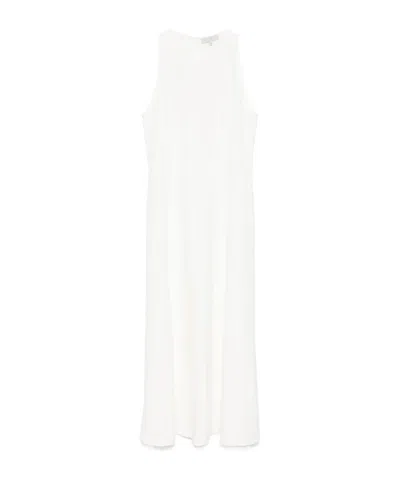 Antonelli Round-neck Sleeveless Dress In White