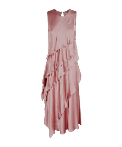 Antonelli Round-neck Dress In Pink