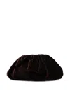 Antonelli Ruched Clutch Bag In Brown