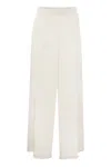 Antonelli Wide-leg Trousers In Beige
