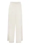 Antonelli Wide-leg Trousers In Milk