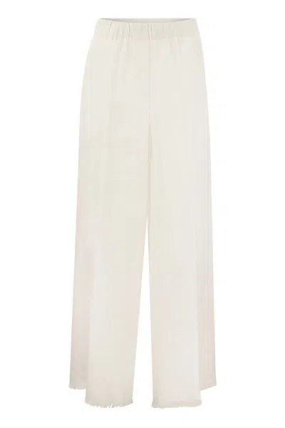 Antonelli Ryan - Loose Linen Trousers In Milk