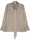Antonelli Satin Blouse In Neutrals
