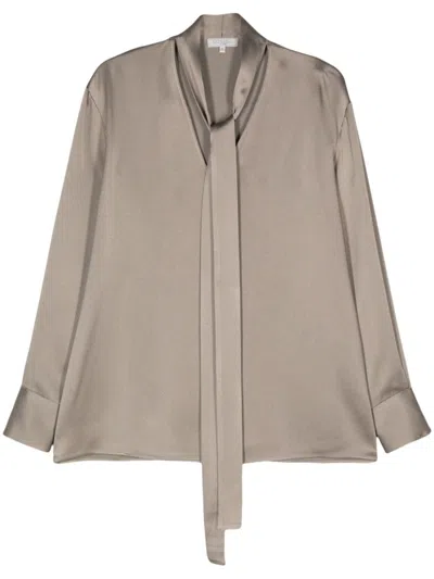 Antonelli Satin Blouse In Neutrals