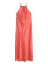 Antonelli Coral Silk Blended Midi Dress In Red