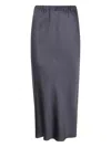 Antonelli Satin Midi Skirt In Gray