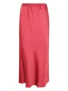 Antonelli Satin Midi Skirt In Red