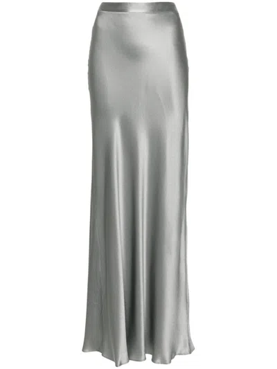 Antonelli Satin Skirt In Grey
