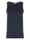 Antonelli Ribbed Elastic Vest In Blue